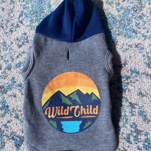 Petite Dog  Hooded Sweater ‘Wild Child’ Puppy Shirt